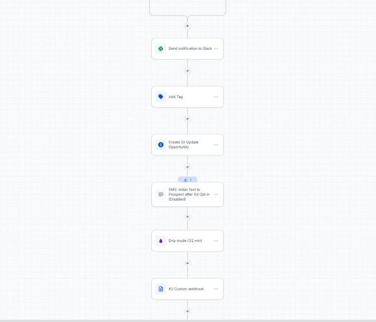 Instant actions, disabled SMS step, drip mode and the custom webhook
