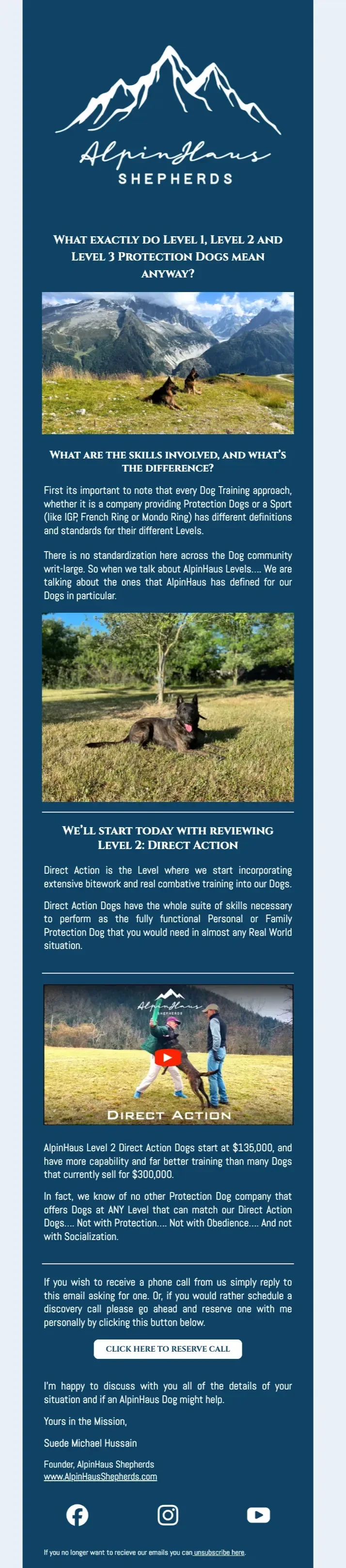 GHL Setup and Nurture Sequence for a Dog Protection Company, screenshot 2
